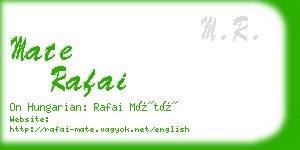 mate rafai business card